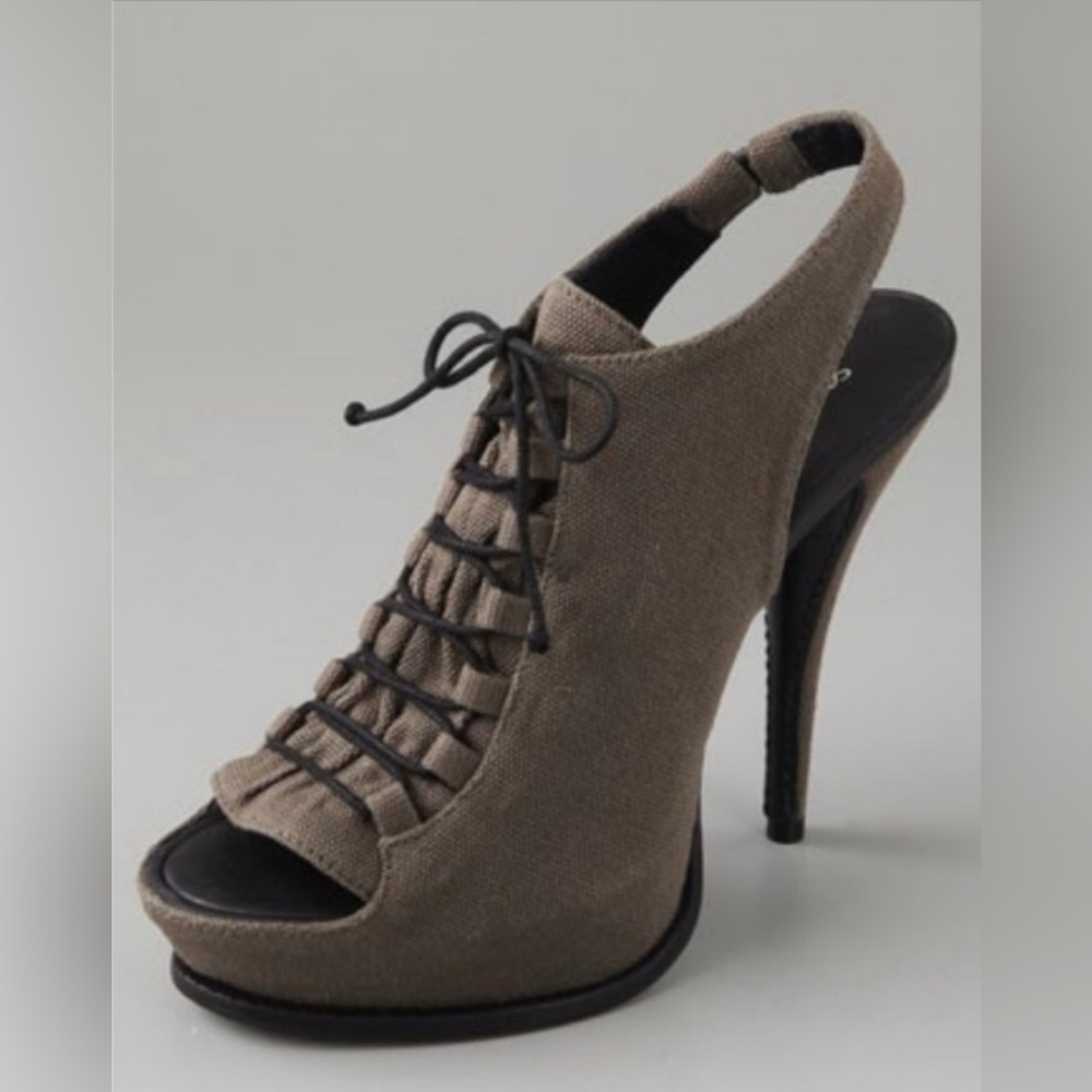 Elizabeth and James Margo Lace Up Heels - Olive